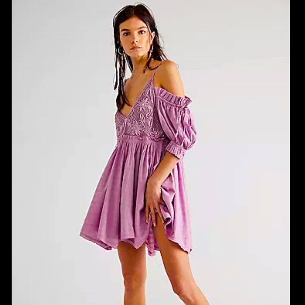 Free People Lavender Mini Dress